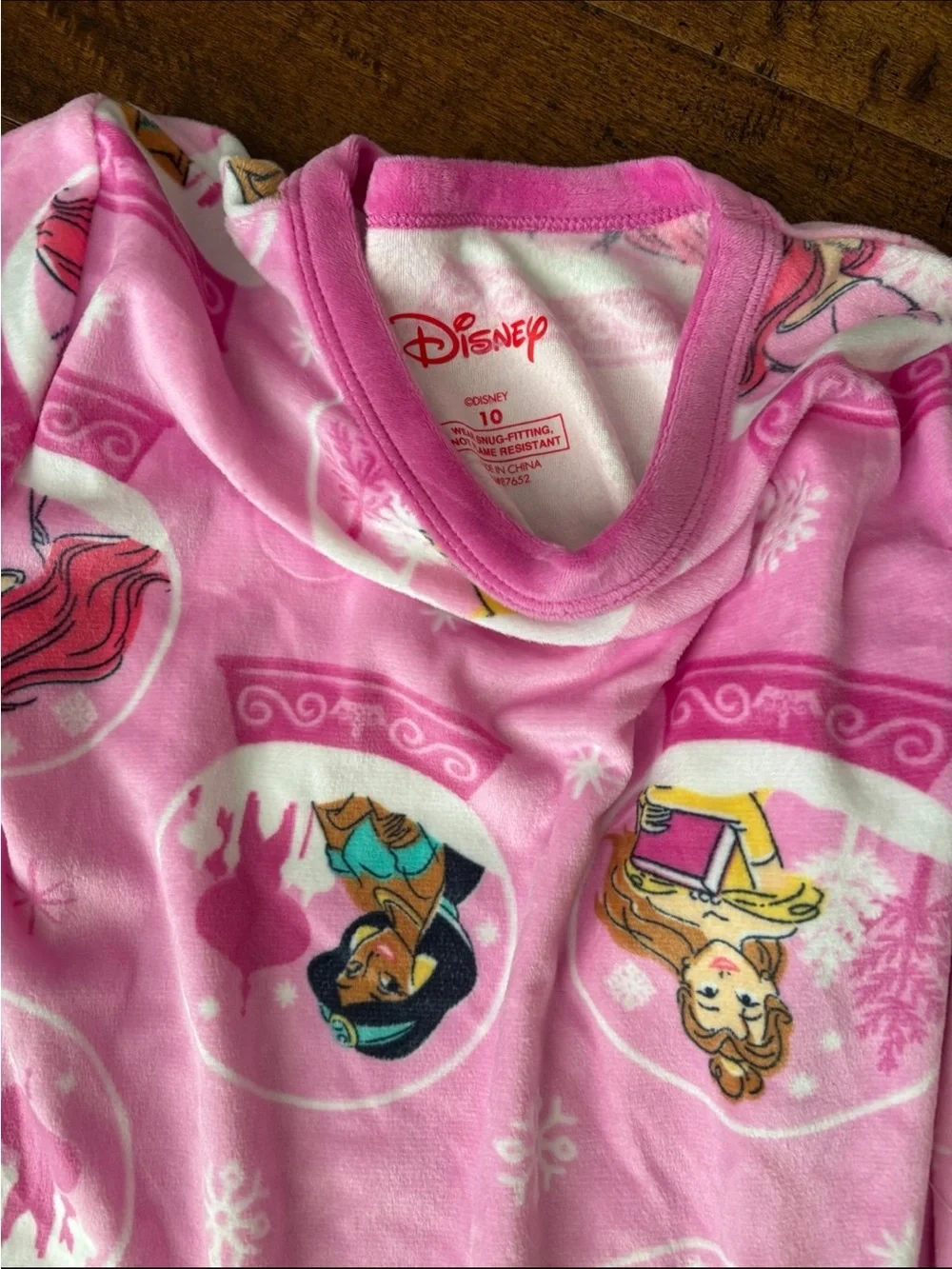 Disney Princess Pink Fuzzy Pajamas